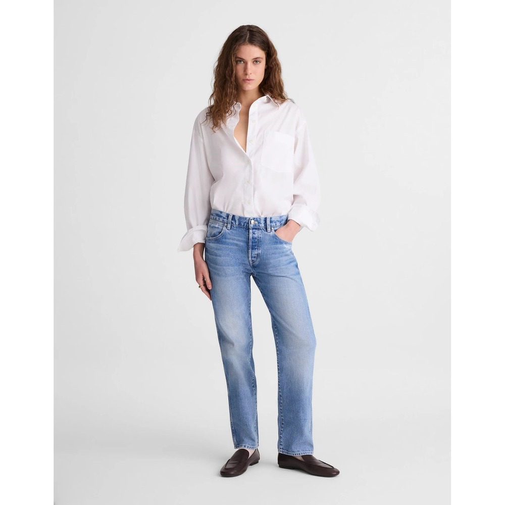 Madewell The Dean Easy Straight Jean Women 33 Blue Relaxed Light‎ Denim NZ079